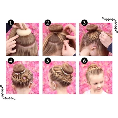 Camerazar Výplň do drdolu z měkké houby, univerzální velikost, hnědá/černá/světlá - Varianta 2