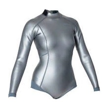 SUBEA Dámsky top FRD 500 glide skin 1,5 mm sivý ŠEDÁ