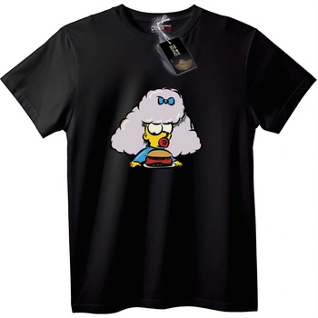 NOONEBRAND Тениска Simpsons Герой с бургер - M, White