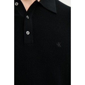 Calvin Klein Тениска тип пулове с яка мъжка от памук (LV04LG313G) - answear - 160,36 лв