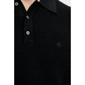 Calvin Klein Тениска тип пулове с яка мъжка от памук (LV04LG313G)