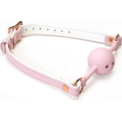 Liebe Seele knebel White & Pink Fairy Goat Leather Ball Gag