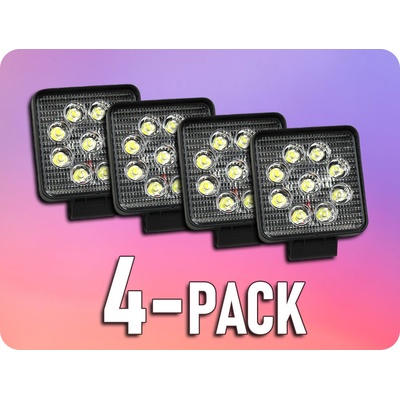 TruckLED LED Epistar pracovné svetlo 27W, 2200lm, 12/24V, IP67/4-PACK! [L0077S]