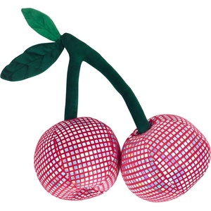 Catherine Lansfield Плюшена декоративна възглавница 25x30 cm Disco Cherries - Catherine Lansfield (DS/60646/W/3DCU/PK)