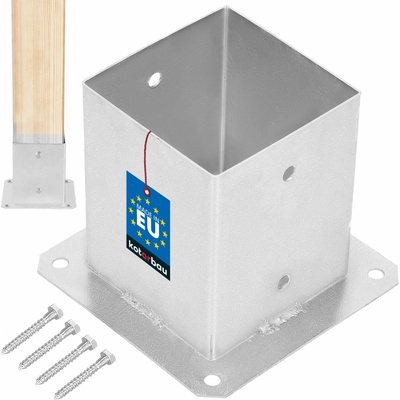 Kotarbau Podpěra pro pilířovou základnu s broušeným kotevním úchytem 120x120 stříbro