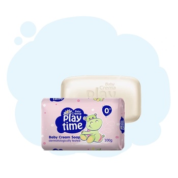 BABY CREMA Бебешки крем сапун Play Time, розов, 100 гр (3060:)