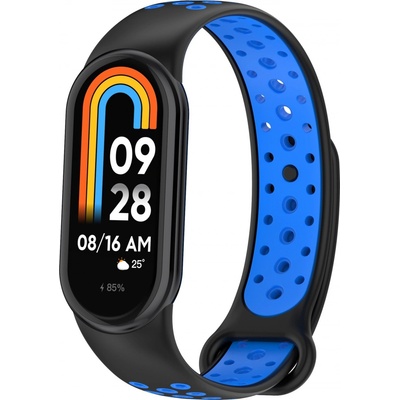 Xiaomi Mi Smart Band 8/9 náhradní náramek - Sportovní prodyšný perforovaný Černo modrá MBSCZ-SPP804