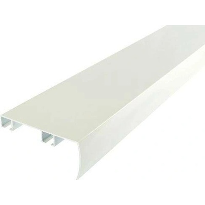 Inteza DECO stropná garnižová súprava s predným krytom kovová Biela, 180cm, dvojitá