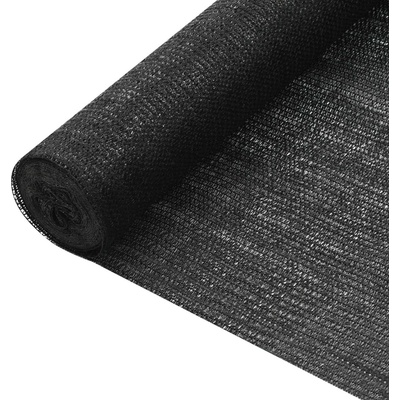vidaXL Stínící tkanina 2 x 10 m HDPE 75 g/m² černá