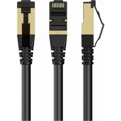 Gembird PP8-LSZHCU-BK-10M – S/FTP Cat. 8 LSZH propojovací 10m černý