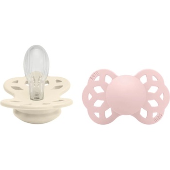 BIBS Залъгалки Bibs - Infinity, Ivory-Blossom, силиконови, 6-18 м, 2 броя (275114)