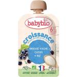 Babybio Био мус от краве мляко Babybio - Касис и ориз, 6 м+, 100 g (3288131541013) - ozone