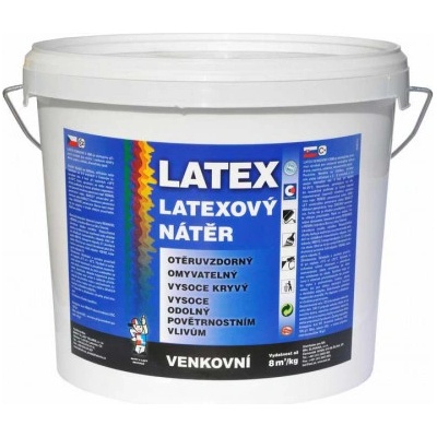 Barvy a laky Hostivař Latex venkovní V2065 bílý 5 kg