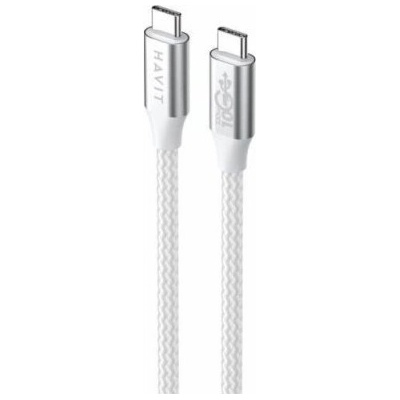 Havit CB6290 USB typu C na USB typu C 1m bílý šedý