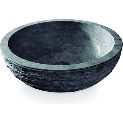 Bathco 00317 - Умивалник за плот PUKET диаметър 45 см камен/сив (BO0016)