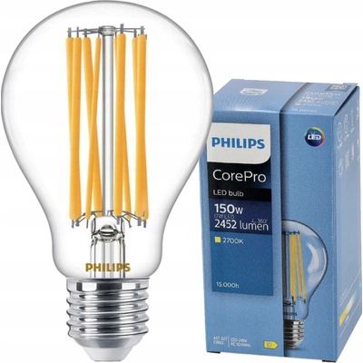 Philips LED žárovka LED E27 A60 17W = 150W 2452lm 2700K Teplá bílá CorePro PHICORM0030