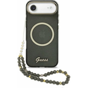 GUESS IML Glitter Script Ремък MagSafe Задна Корица за iPhone Air Black Guess | Cheren | МЪЖЕ | UNI