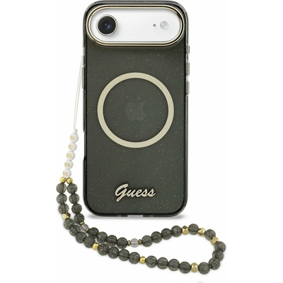 GUESS IML Glitter Script Ремък MagSafe Задна Корица за iPhone Air Black Guess | Cheren | ЖЕНИ | UNI