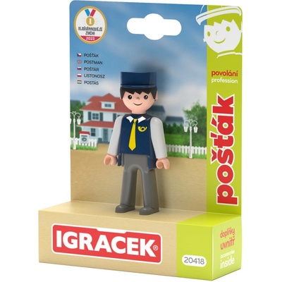 Efko IGRÁČEK Pošťák povolání set figurka kloubová s doplňky