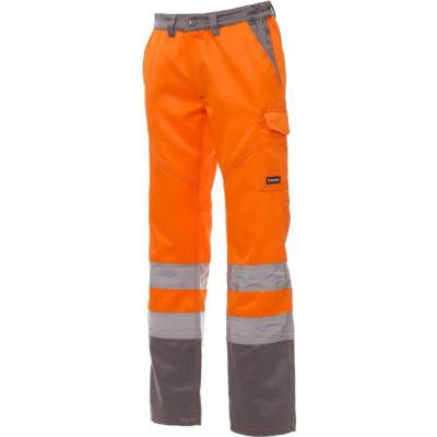 Payper Pracovné nohavice CHARTER WINTER fluorescenčná oranžová steel sivá