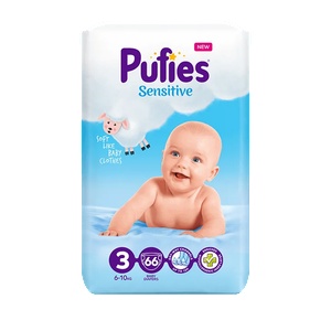 pufies Бебешки памперси Pufies №3 от 6 до 10кг -62бр (р-9294-3)