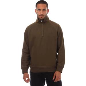 C.P. Company Поларена блуза CP Company Diagonal Raised Fleece Half-Zip Logo Sweatshirt - Green