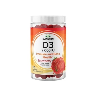Swanson D3 Jahoda 60 ks gummies