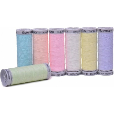Nitě svítící SULKY 100m GUTERMANN - 7 světle zelená