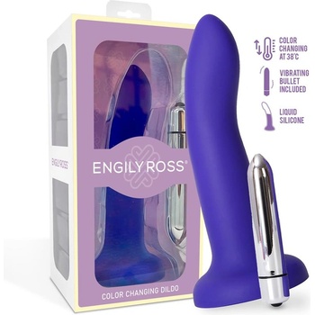 Image 1 of Engily Ross Dildox Vibrating Color Changing Liquid Silicone Dildo S 14cm Purple