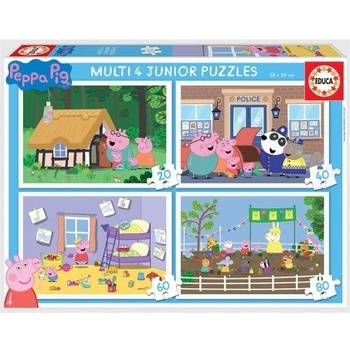 Image 1 of Educa - Детски пъзел Peppa Pig 4 броя 18645