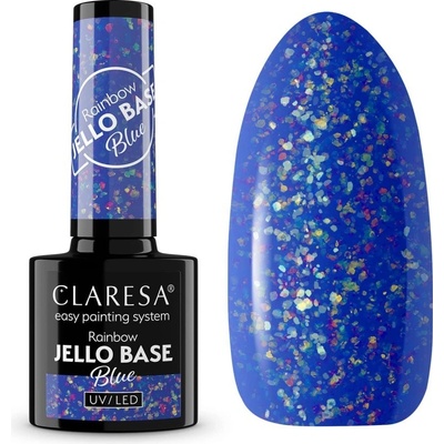 Gél lak CLARESA Rainbow JELLO base blue 5 g