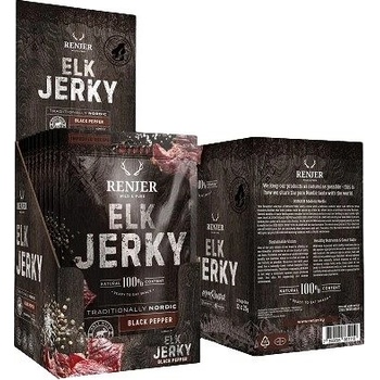 Renjer Modern Nordic Elk Los Jerky Black Pepper 300 g