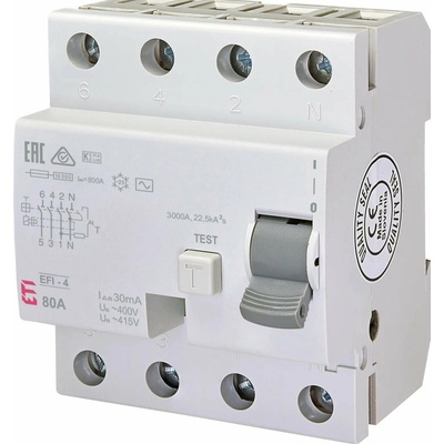 ETI EFI-4 80A/30mA/4p/AC 002062145