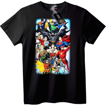 NOONEBRAND Тениска DC Superheroes група - M, Black