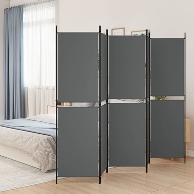 zahrada-XL 5dílný paraván antracitový textil 250 x 180 cm