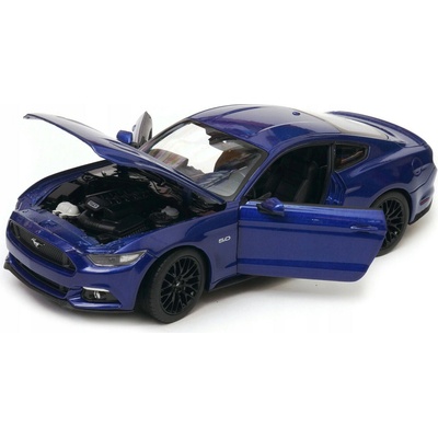 Welly Ford Mustang GT 2015 model tmavě modrý 1:24