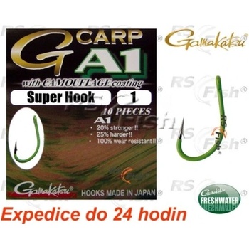 Gamakatsu G-Carp A1 Super Hook Camo Green vel.1 10 ks