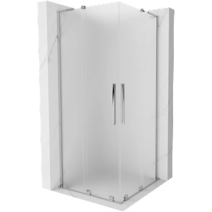 Mexen Velar L Duo плъзгаща се душ кабина 100 x 100 cm, матирана, хром - 871-100-100-02-33-01 (871-100-100-02-33-01)