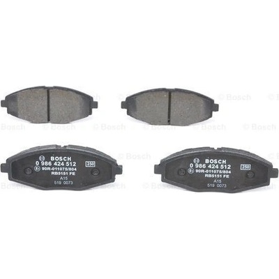 BOSCH Sada brzdových platničiek kotúčovej brzdy 0986424512