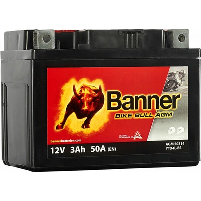 Banner Bike Bull AGM 12V 3Ah right+ YTX4L-BS/YT4L-BS (503 14)