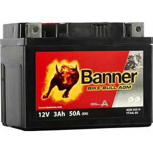 Banner Bike Bull AGM 12V 3Ah right+ YTX4L-BS/YT4L-BS (503 14)