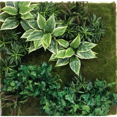 Luxusní umělá zelená stěna WALL PLANT C3, 76x76cm