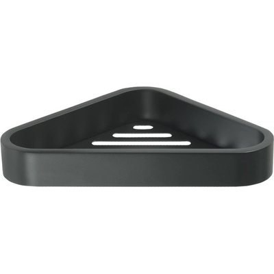 GEDY 328314 Smart rohová polica do sprchy, 17 x 3 x 17 cm, čierna mat