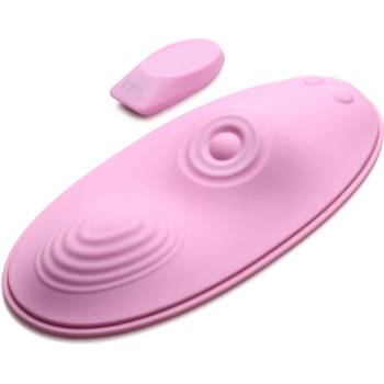 Inmi The Pulse Slider 28X Pulsing & Vibrating Silicone Pad with Remote Pink