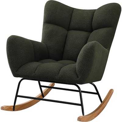 ЕВРОМАР Люлеещ фотьойл stiv тъмнозелено / натурално / черно