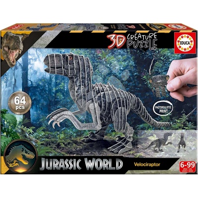 Educa 3D Puzzle dinosaurus Velociraptor 64 ks