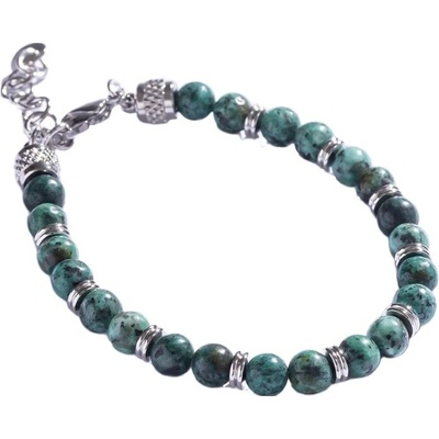 Marc Malone Pánský korálkový náramek s africkým jaspisem MCGB5015