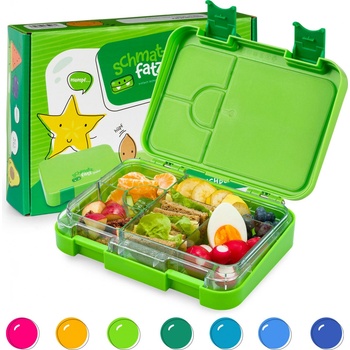 Klarstein junior Lunchbox 6 priehradiek 21,3 x 15 x 4,5 cm bez BPA SMF2-jnrgrnfruit