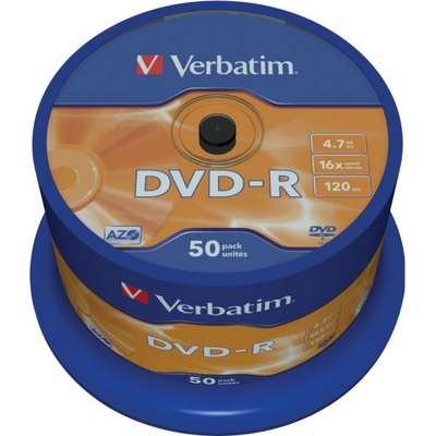 Verbatim Диск DVD-R Verbatim 4.7GB 16x оп. 50