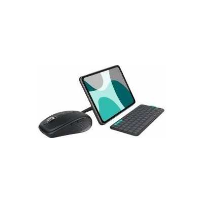 Logitech MX Anywhere 3S for Mac, compact wireless Bluetooth mouse, 8K DPI tracking on any surface, flip folio keyboard case for iPad Pro 11 Inch (M4), iPad Air 11 Inch (M2 and M3)(5th Gen - 2024) - 910-006929